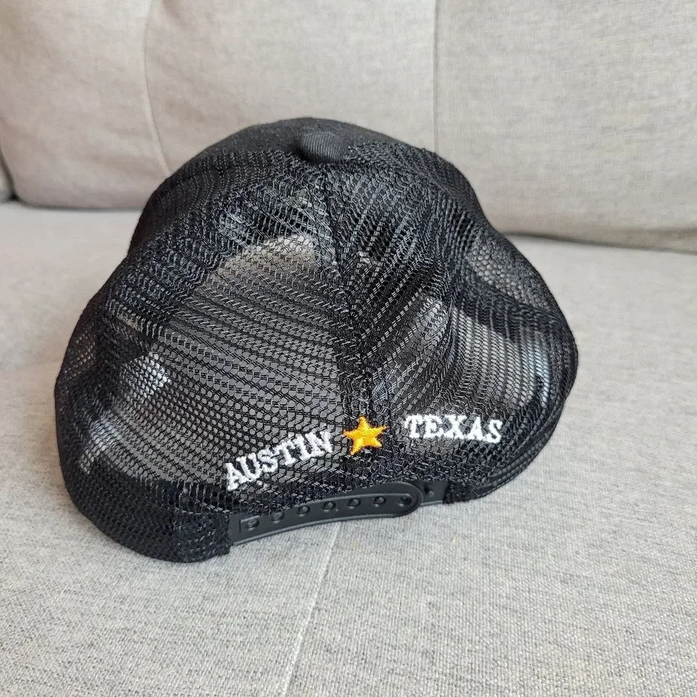 Tito's Vodka Trucker Hat Black Embroidered Austin Texas Bartender Cocktails Logo